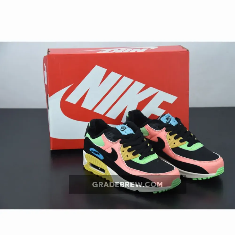 Nike Air Max 90 Multi-Color Black/Peach/Green CT1891-600