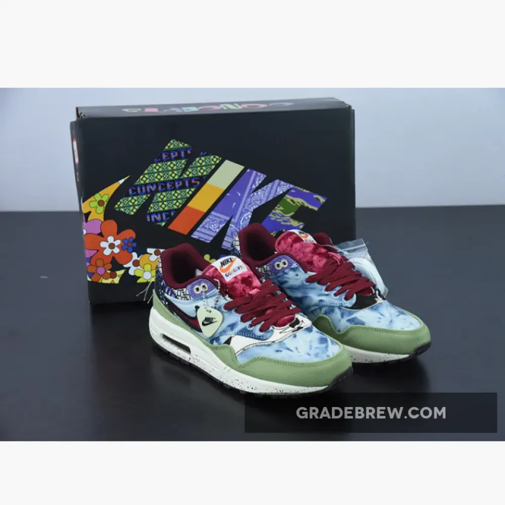 Nike Air Max 1 Mellow Oil Green Sail/Multi-Color/Red DN1803-300