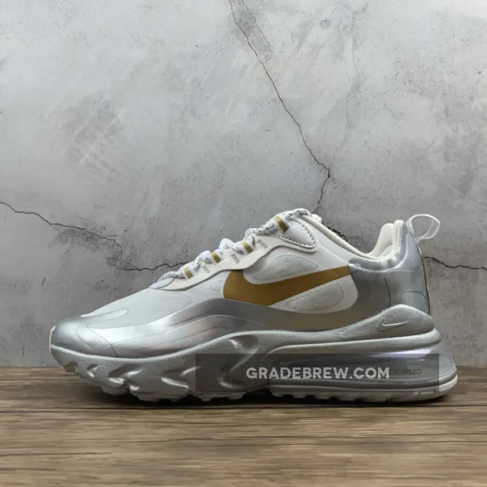 Nike Air Max 270 React City of Speed Silver White Gold CQ4597-110