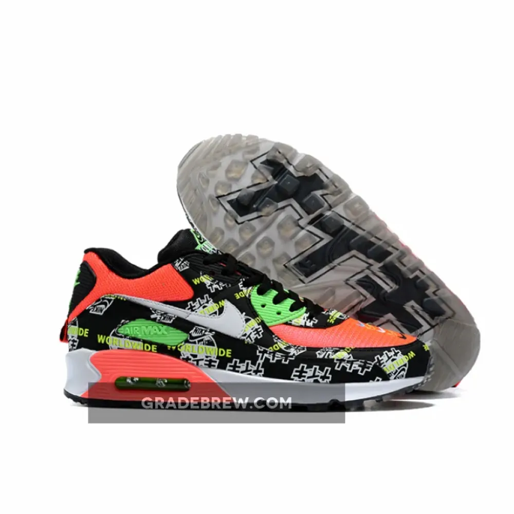 Nike Air Max 90 Worldwide Black/Green/Red CK6474-001