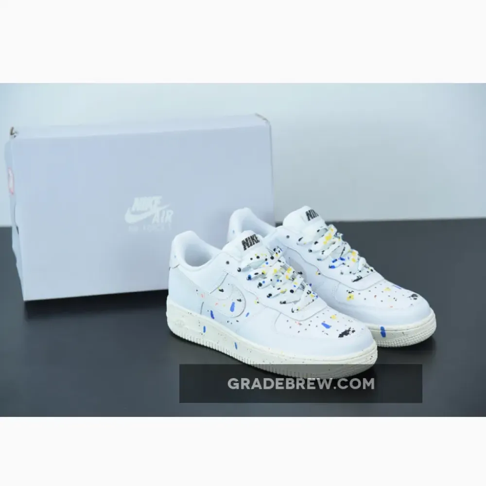 Nike Air Force 1 Low Splatter White/Blue/Yellow CZ0339-100