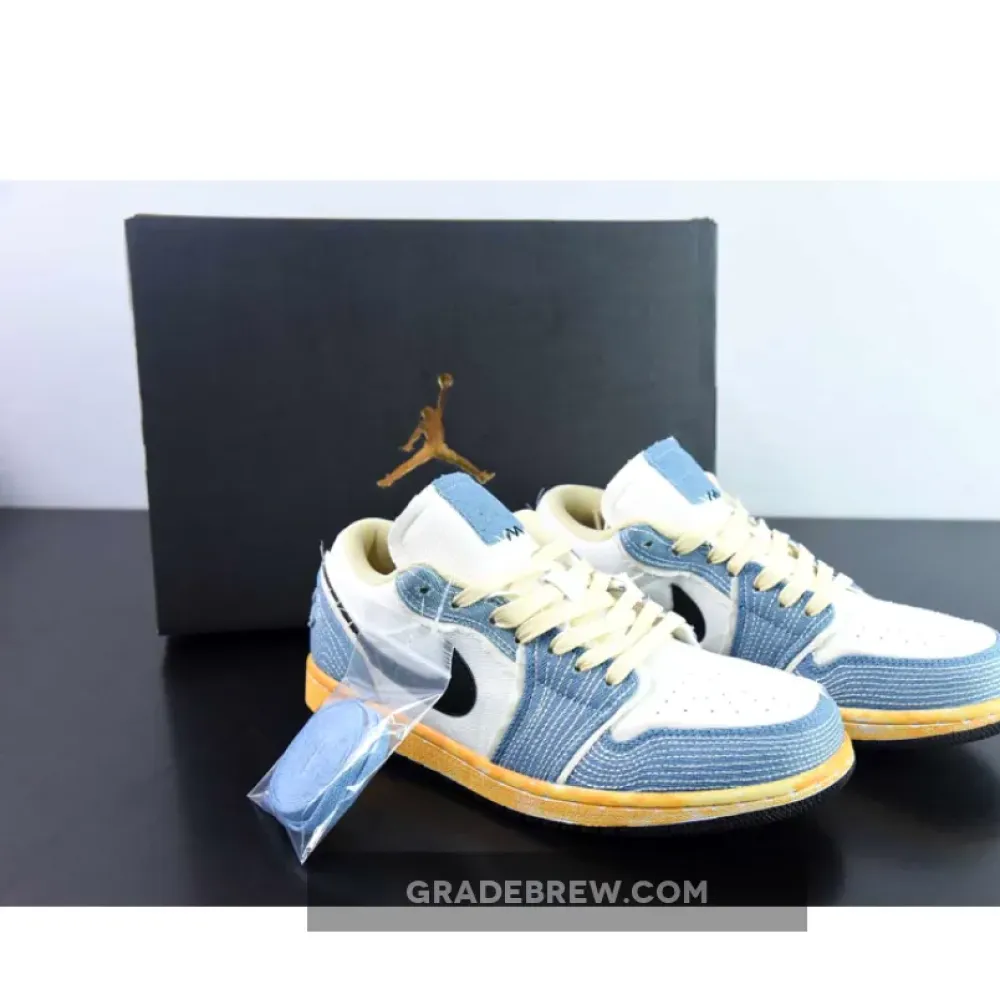 Nike Air Jordan 1 Low Sashiko Sesame/Black/Ashen Slate FN7670-493