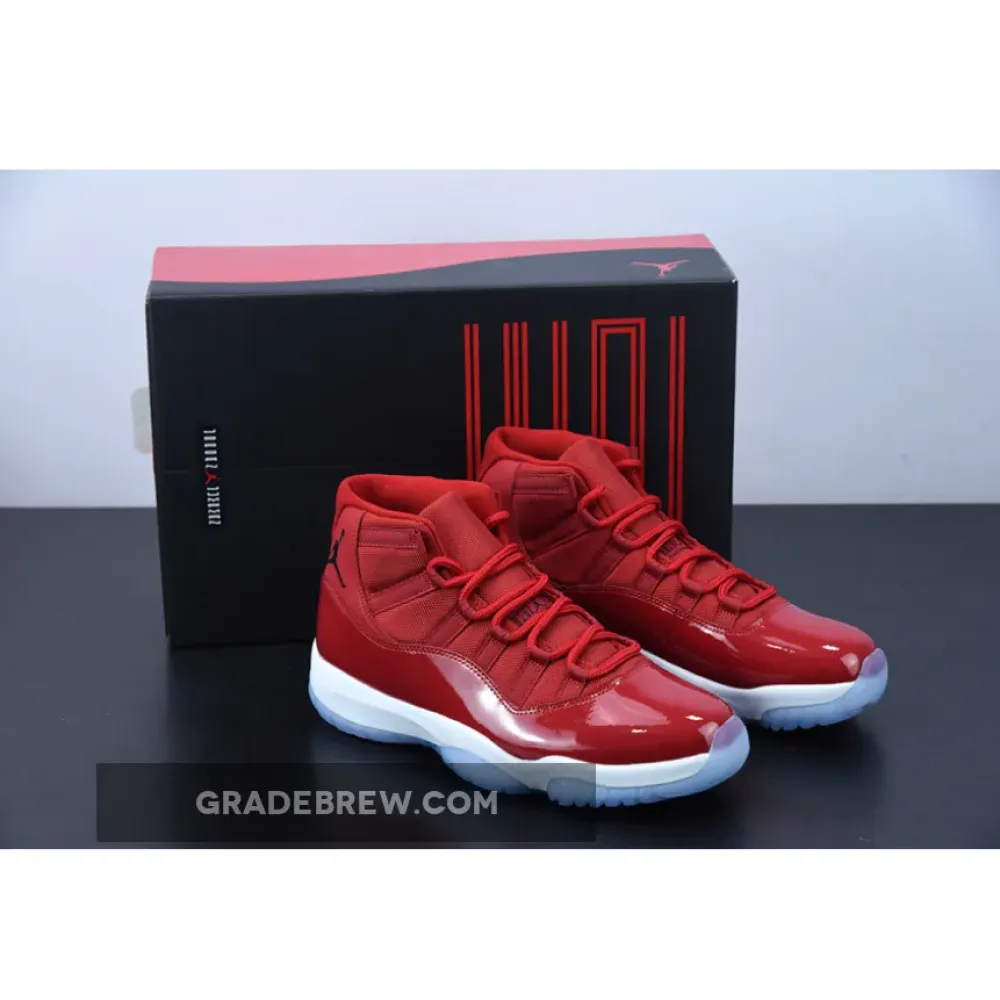 Air Jordan 11 Retro Win Like 96 Black/Gym Red/White 378037-623