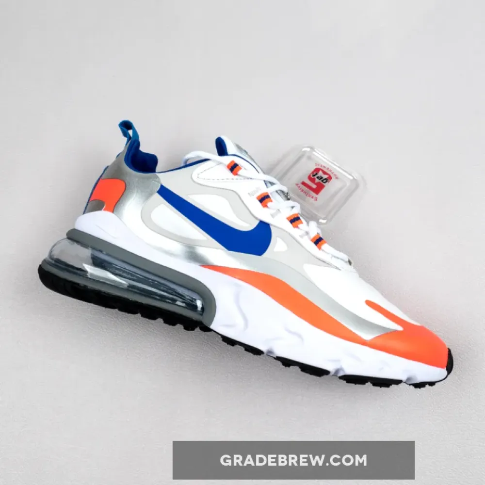 Nike Air Max 270 React Knicks Silver Orange Blue CW3094-100