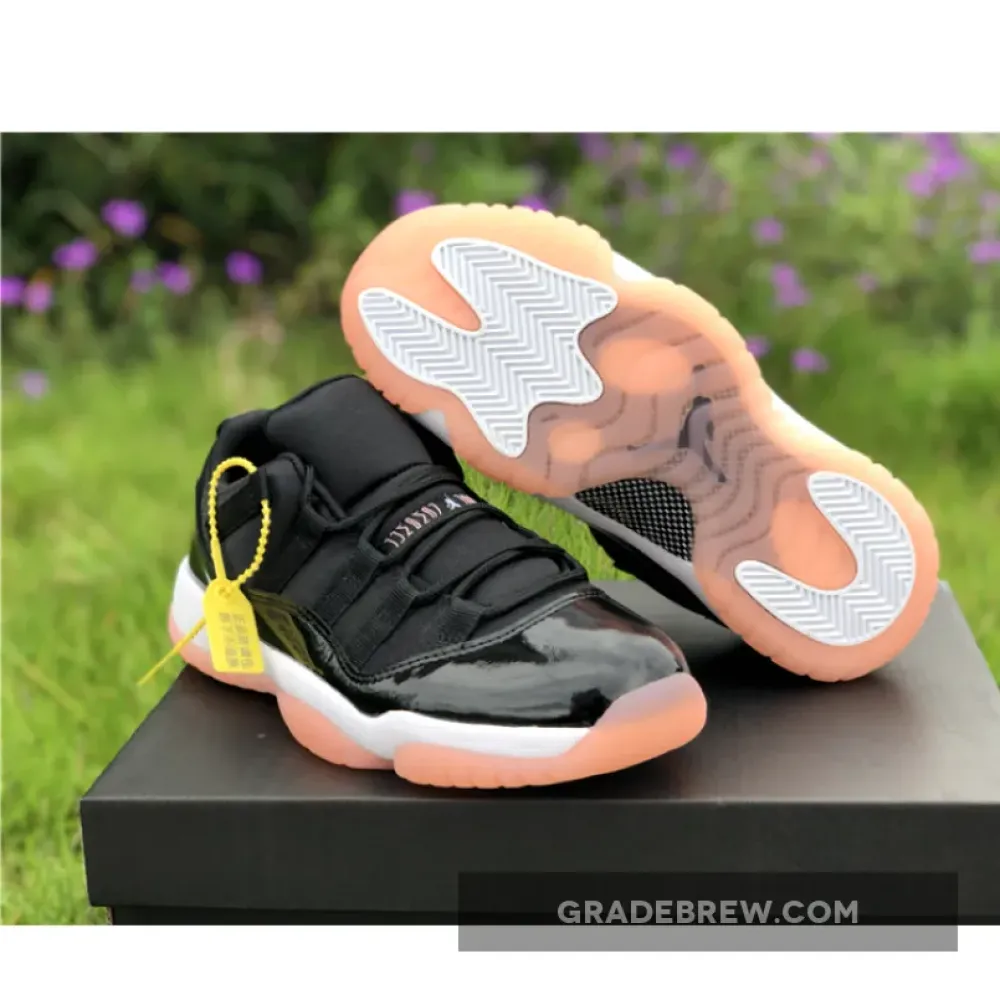 Air Jordan 11 Low GS Black Bleached Coral/White 580521-013