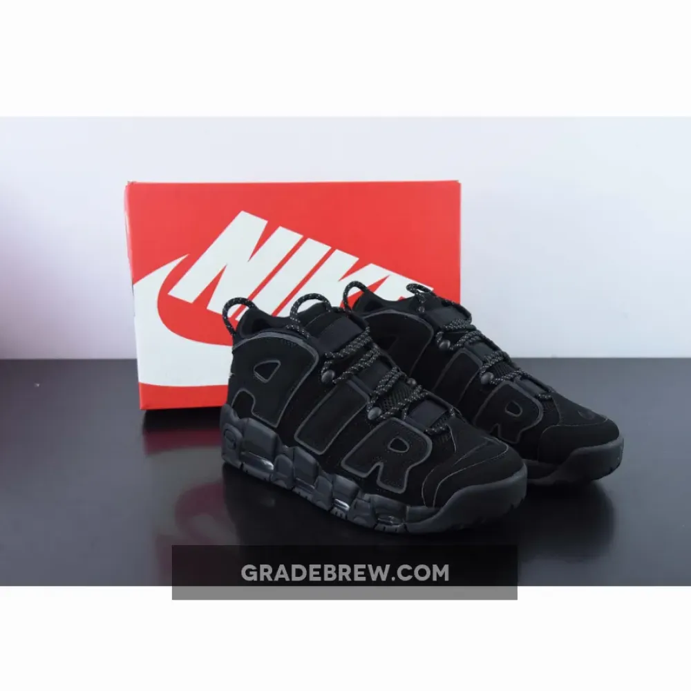 Nike Air More Uptempo Reflective Triple Black 414962-004