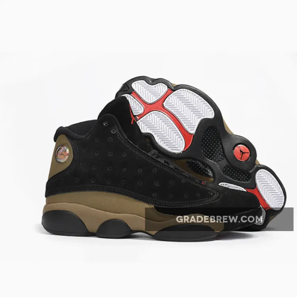 Air Jordan 13 Olive Black/Light Olive/True Red 414571-006