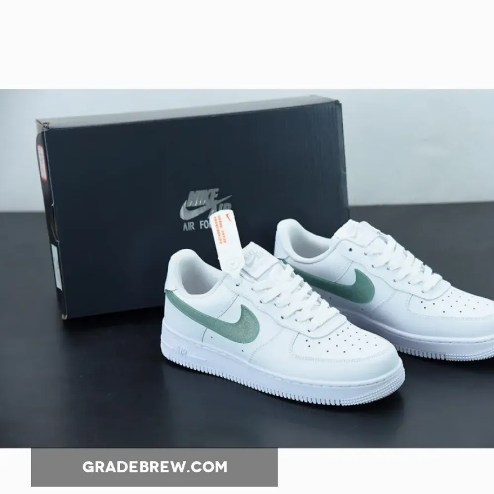Nike Air Force 1 Low Glitter Swoosh White/Green/Black DH4407-100