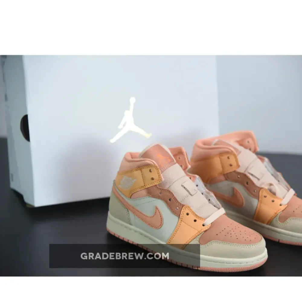 Nike Air Jordan 1 Mid Atomic Orange/Apricot Agate-Terra Blush DH4270-800