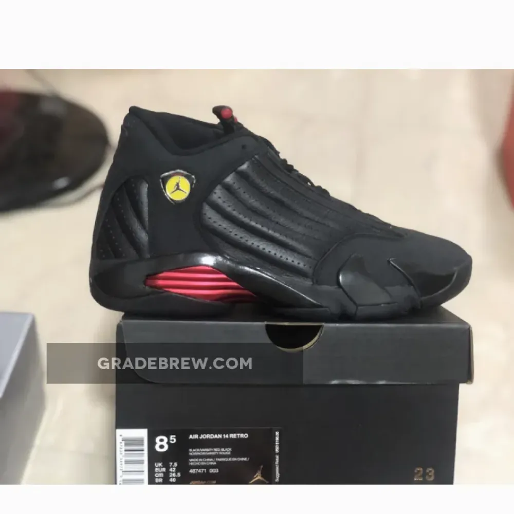 Air Jordan 14 Last Shot Black/Varsity Red/Black 487471-003