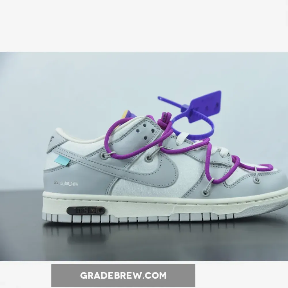 Nike Dunk Low Off-White 28 of 50 Sail/Neutral Grey/Hyper Violet DM1602-111