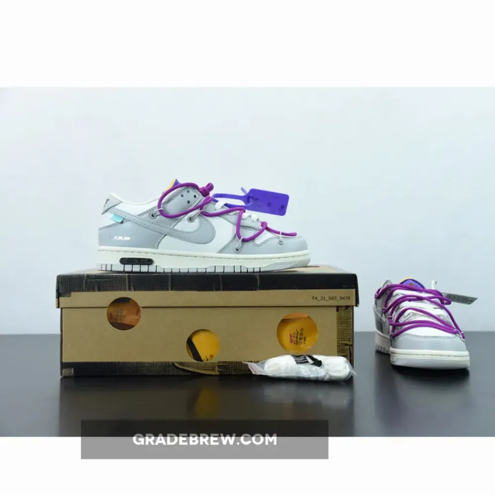 Nike Dunk Low Off-White 28 of 50 Sail/Neutral Grey/Hyper Violet DM1602-111