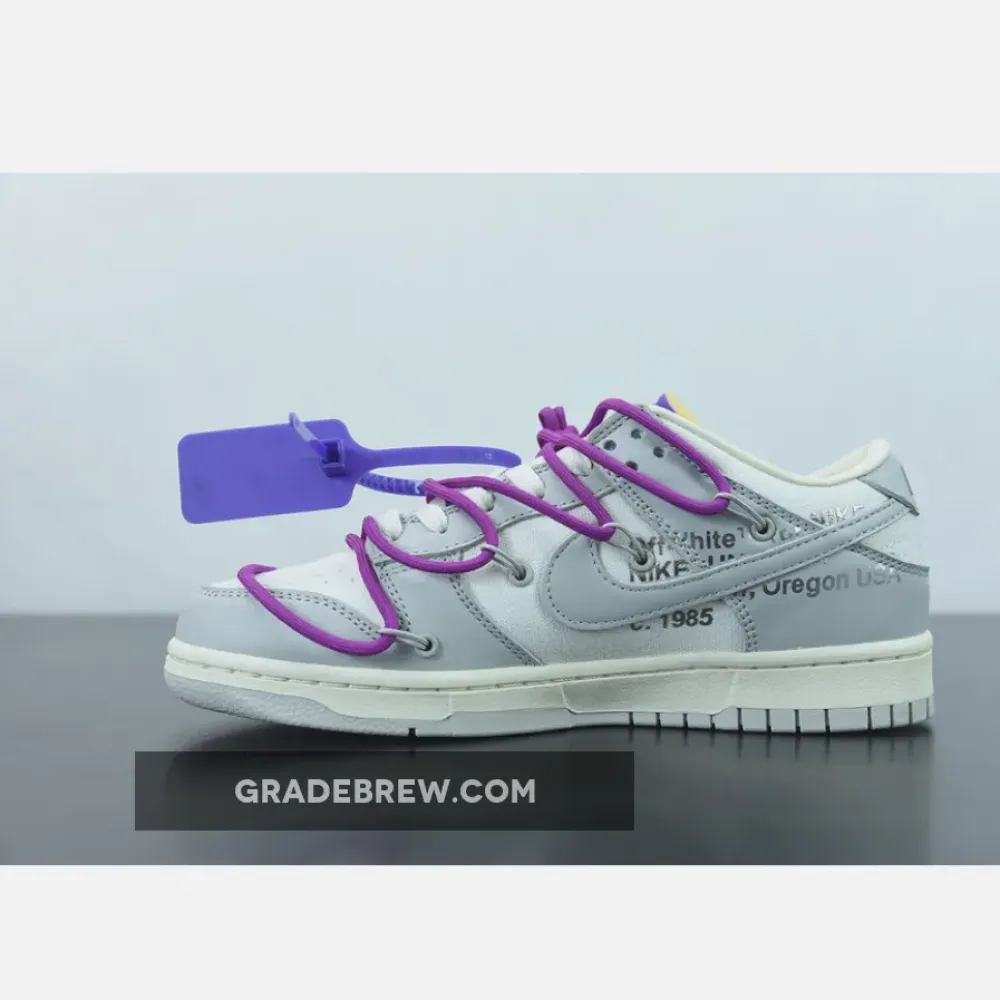 Nike Dunk Low Off-White 28 of 50 Sail/Neutral Grey/Hyper Violet DM1602-111