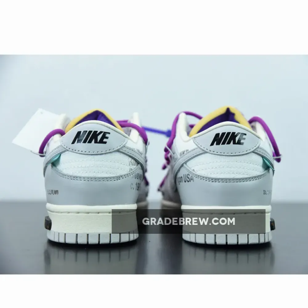 Nike Dunk Low Off-White 28 of 50 Sail/Neutral Grey/Hyper Violet DM1602-111