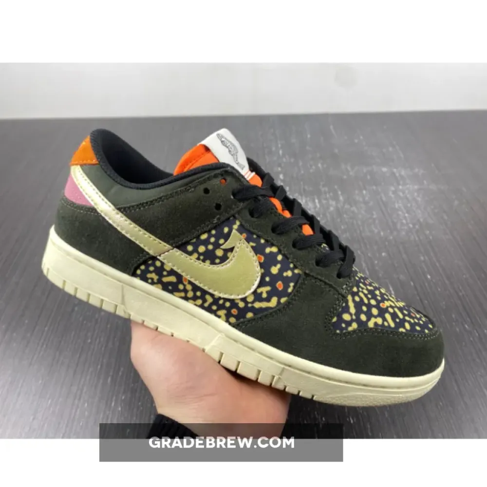 Nike Dunk Low Rainbow Trout Sequoia/Alabaster-Safety Orange FN7523-300
