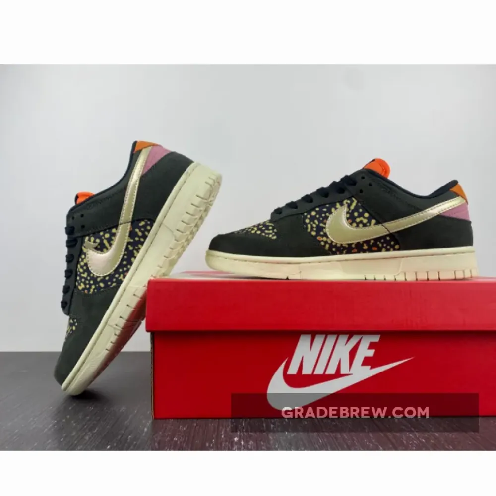 Nike Dunk Low Rainbow Trout Sequoia/Alabaster-Safety Orange FN7523-300