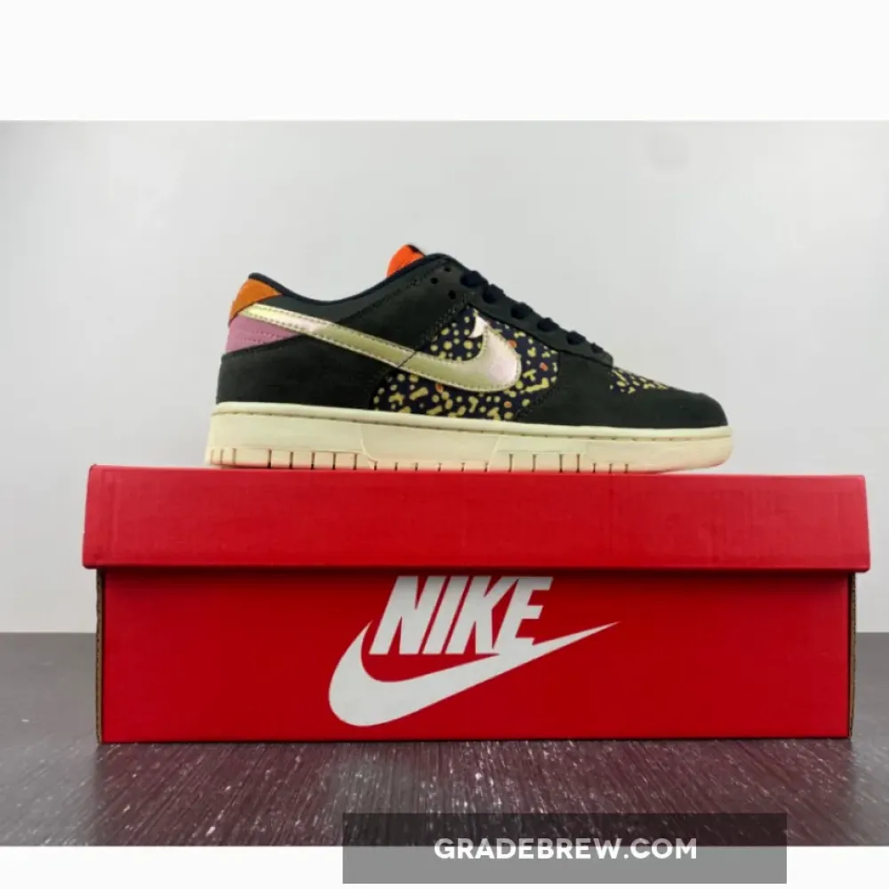 Nike Dunk Low Rainbow Trout Sequoia/Alabaster-Safety Orange FN7523-300