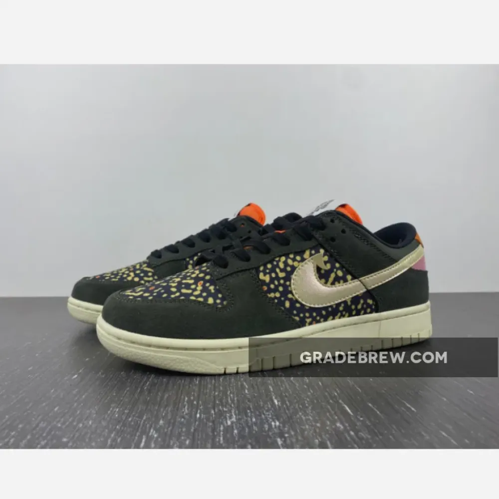 Nike Dunk Low Rainbow Trout Sequoia/Alabaster-Safety Orange FN7523-300