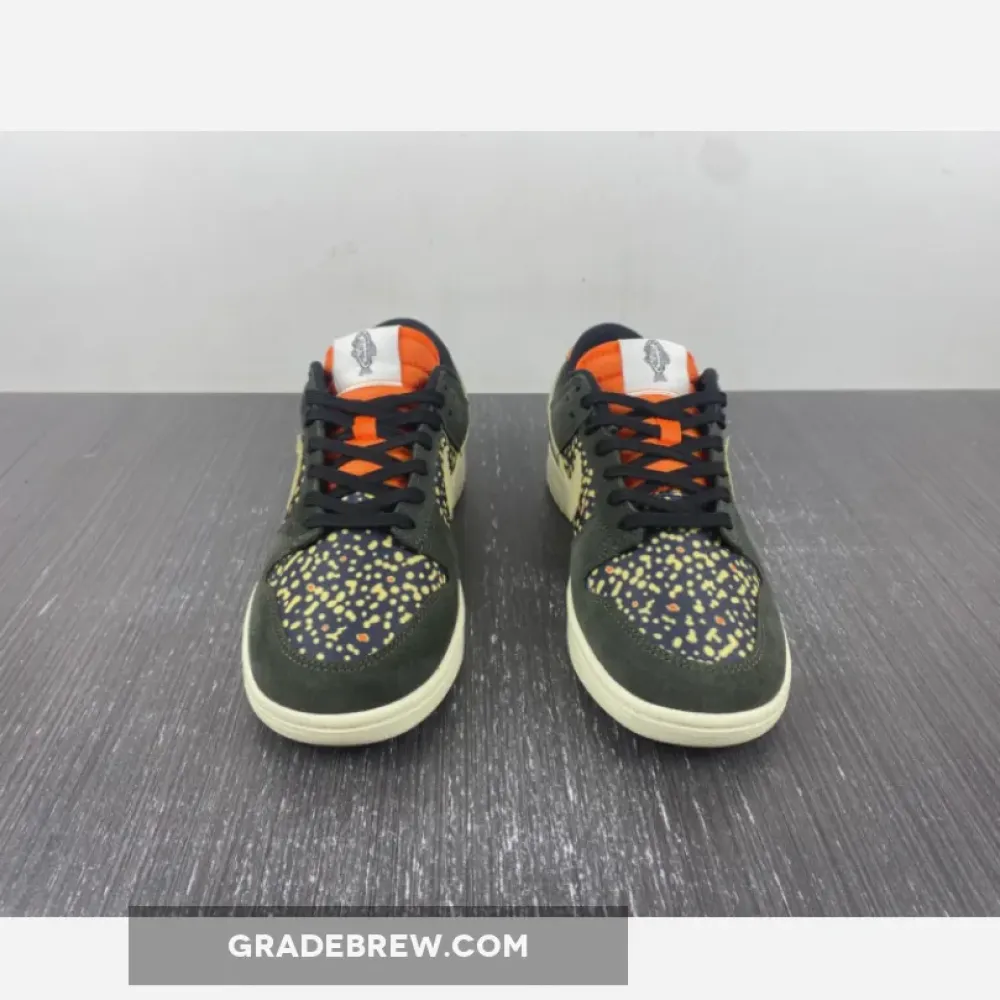 Nike Dunk Low Rainbow Trout Sequoia/Alabaster-Safety Orange FN7523-300