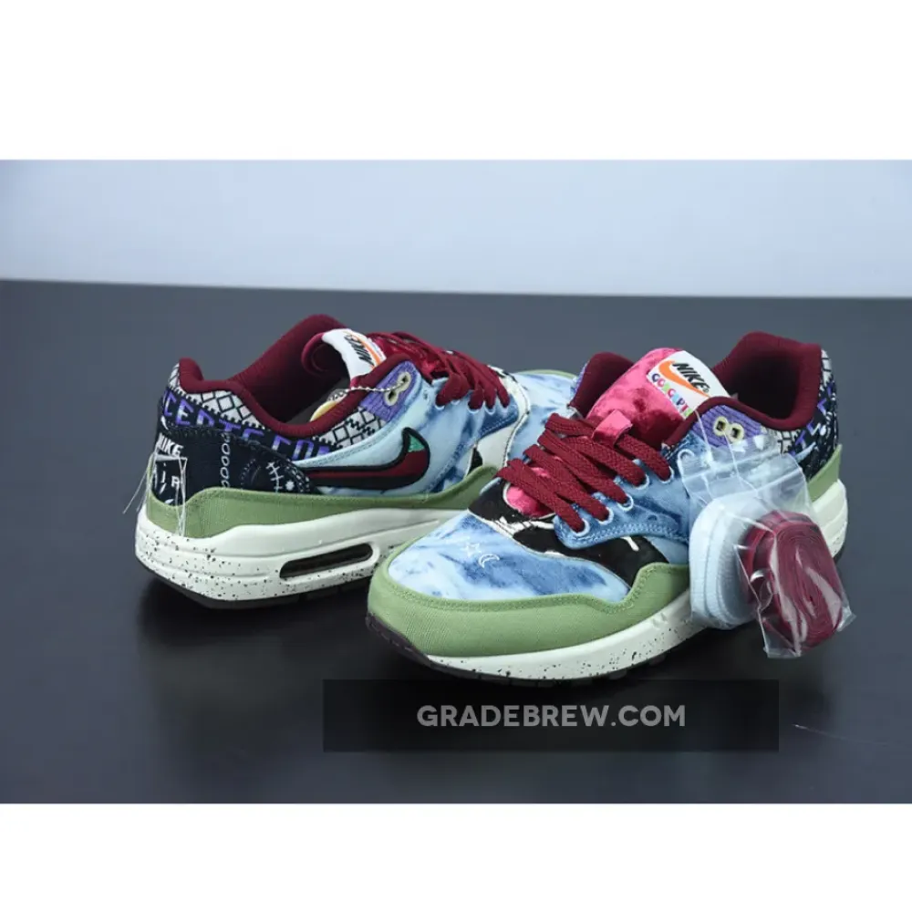 Nike Air Max 1 Mellow Oil Green Sail/Multi-Color/Red DN1803-300