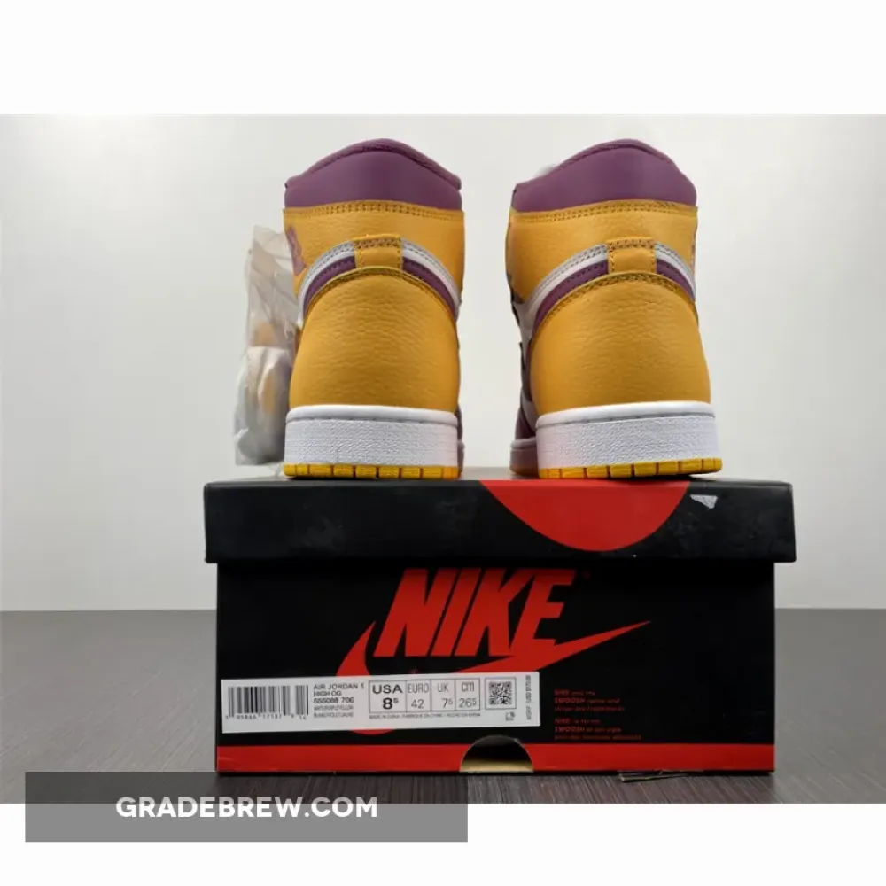 Nike Air Jordan 1 High OG Brotherhood White/Gold/Bordeaux 555088-706