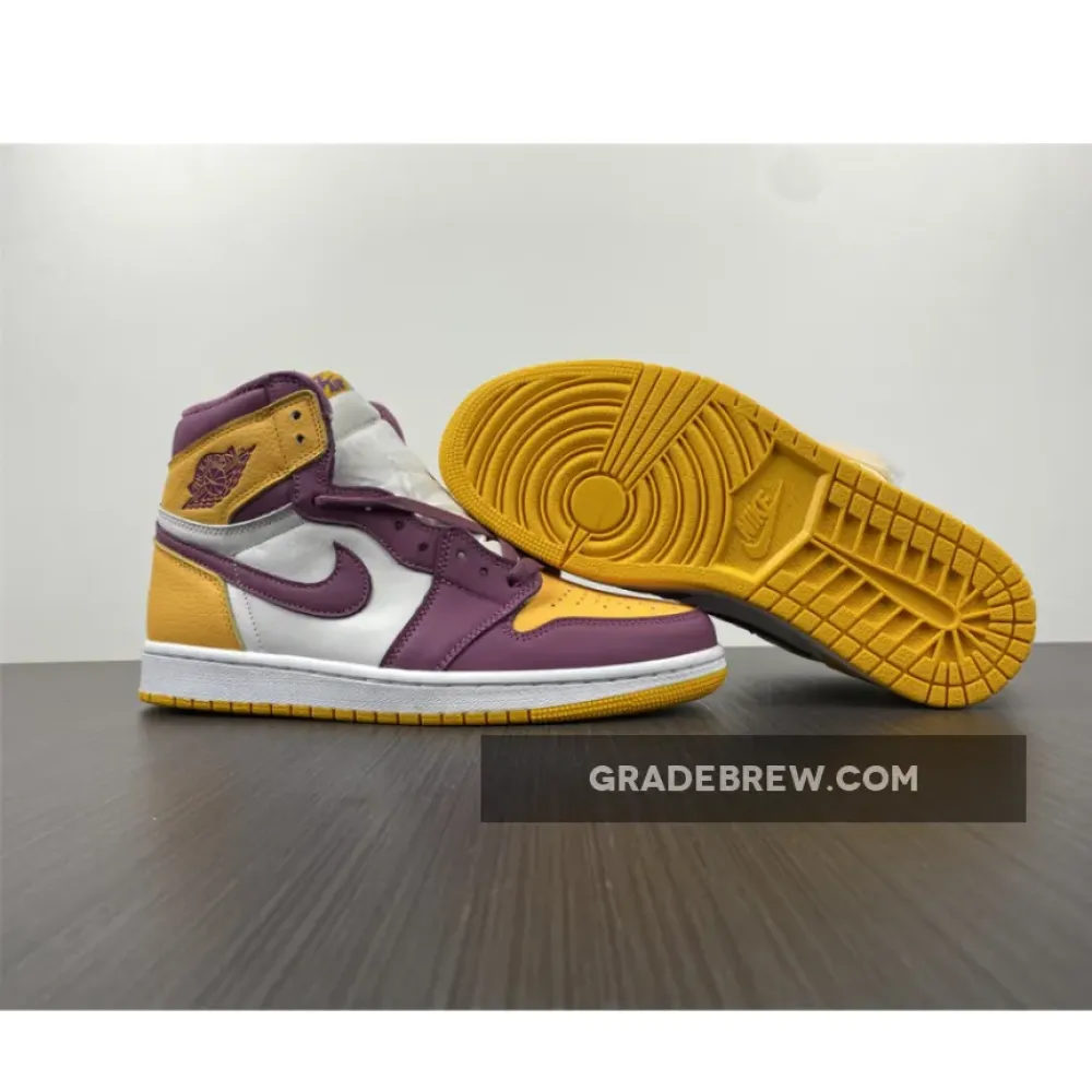 Nike Air Jordan 1 High OG Brotherhood White/Gold/Bordeaux 555088-706