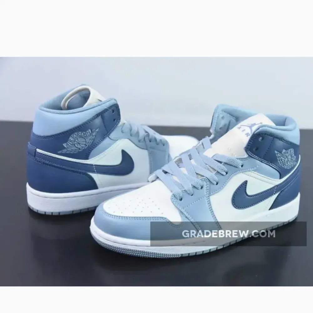 Nike Air Jordan 1 Mid Two-Tone Blue  BQ6472-140