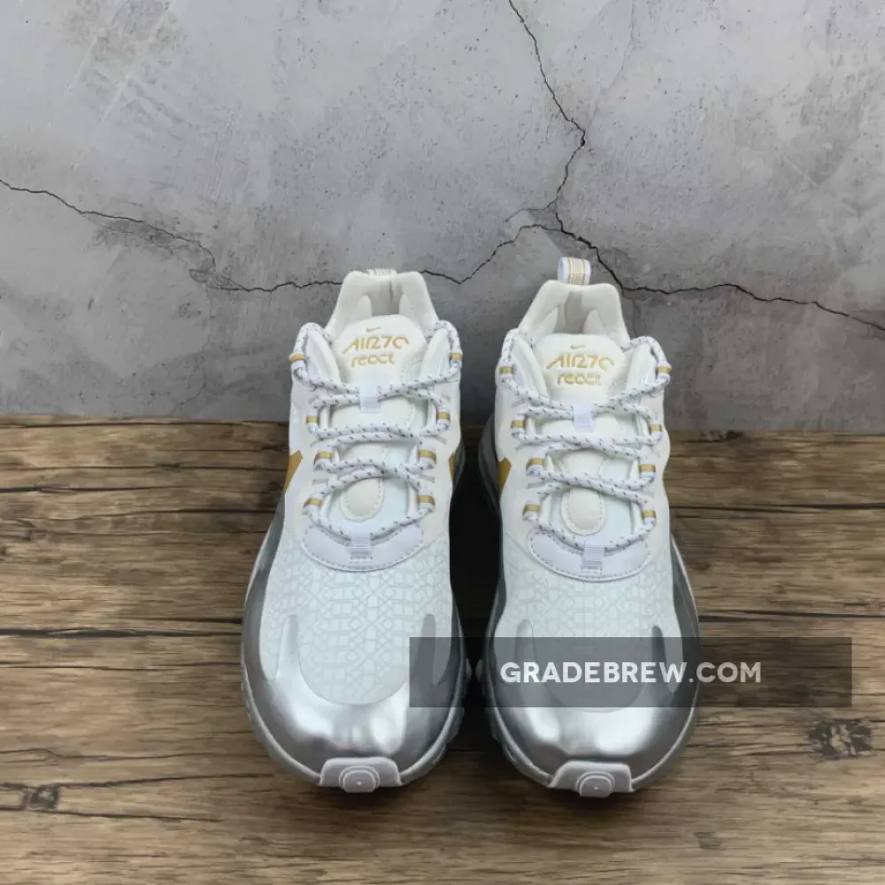 Nike Air Max 270 React City of Speed Silver White Gold CQ4597-110