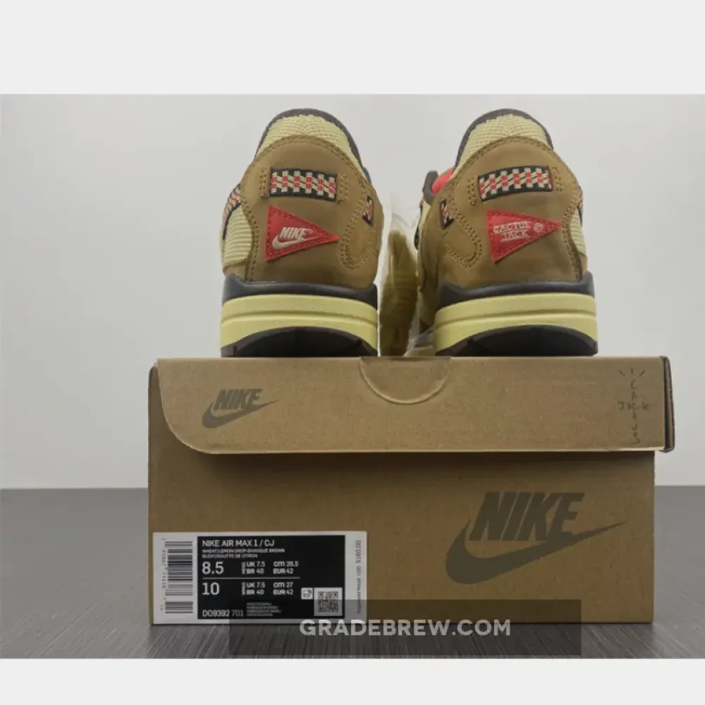 Nike Air Max 1 Wheat/Baroque Brown/Lemon Drop DO9392-701
