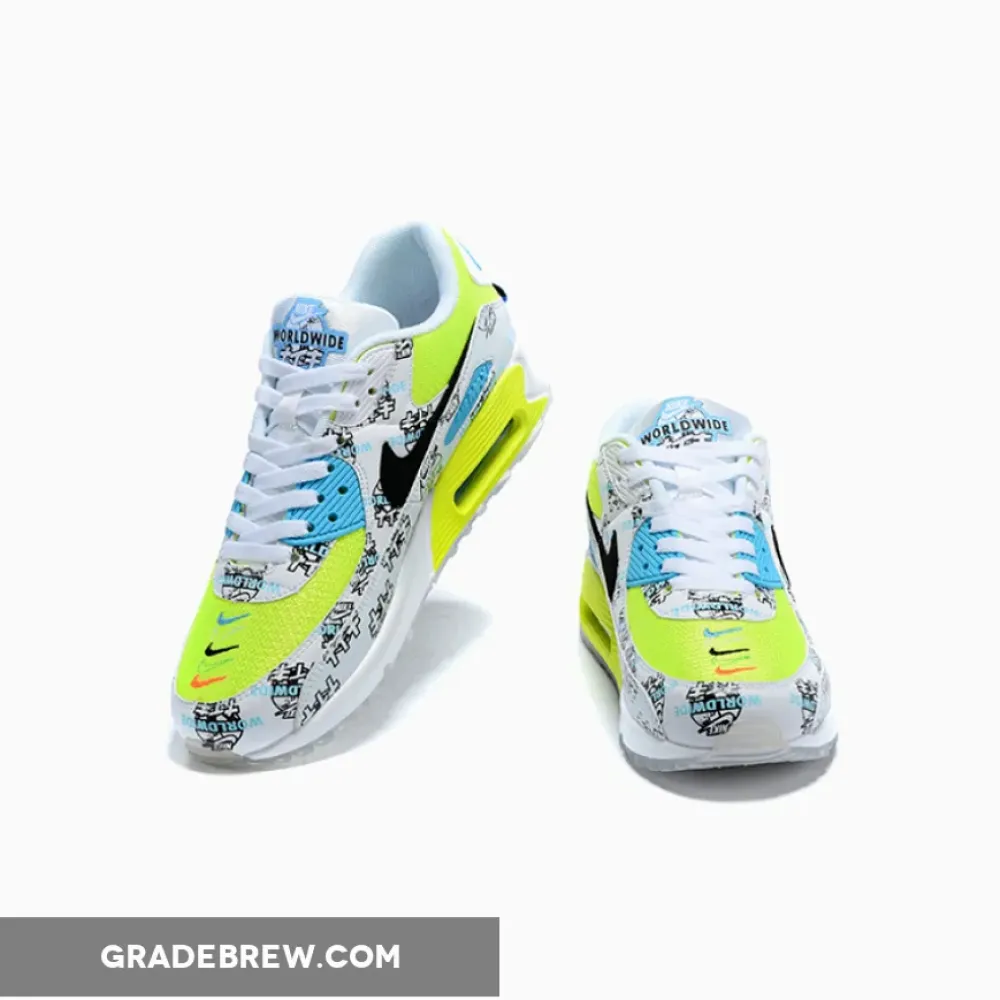 Nike Air Max 90 Worldwide Volt/Black/Blue Fury DA1342-107