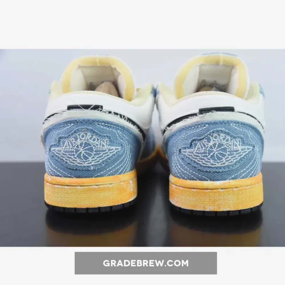 Nike Air Jordan 1 Low Sashiko Sesame/Black/Ashen Slate FN7670-493