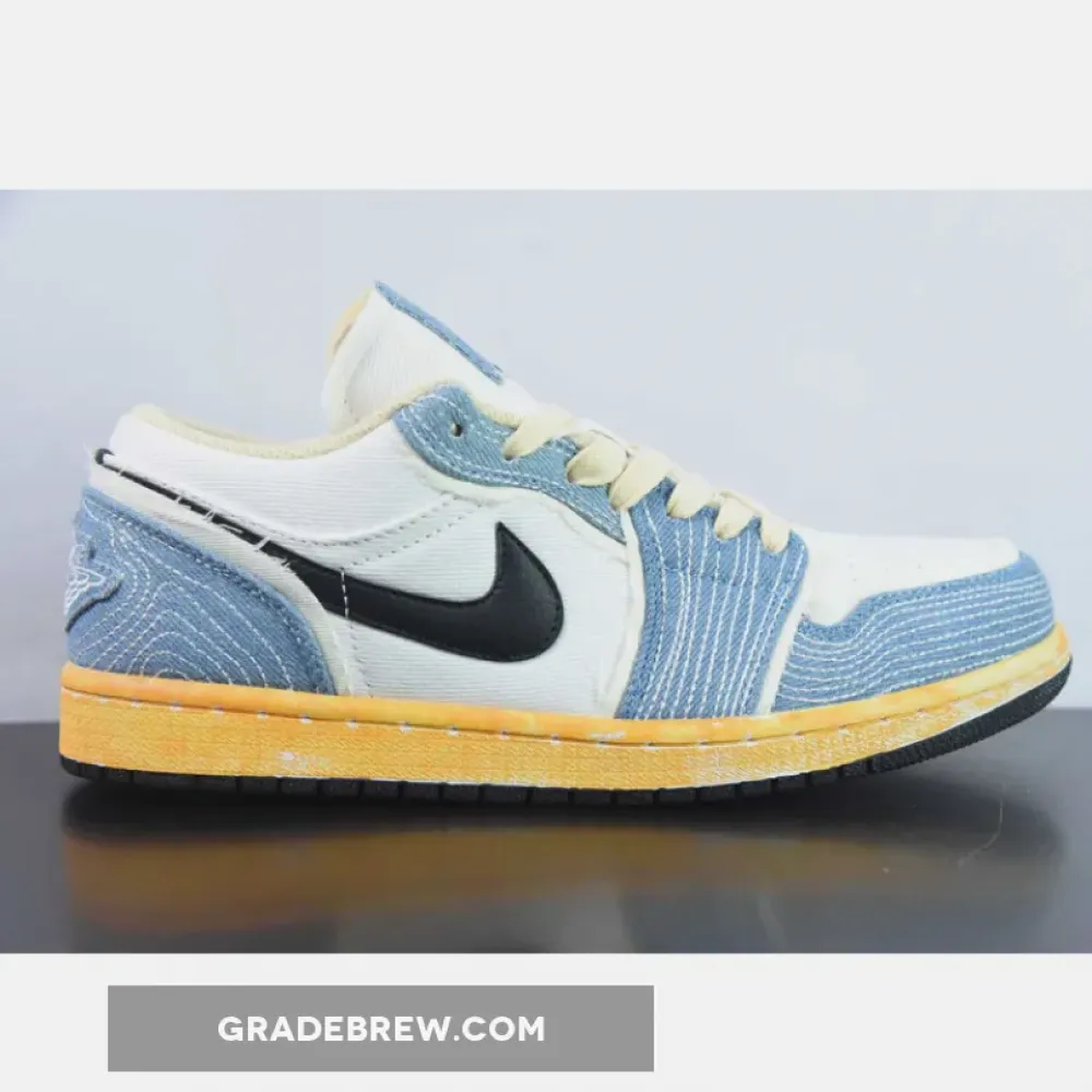 Nike Air Jordan 1 Low Sashiko Sesame/Black/Ashen Slate FN7670-493