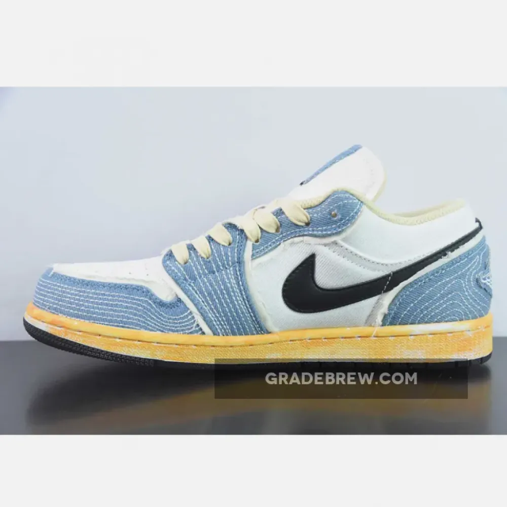 Nike Air Jordan 1 Low Sashiko Sesame/Black/Ashen Slate FN7670-493