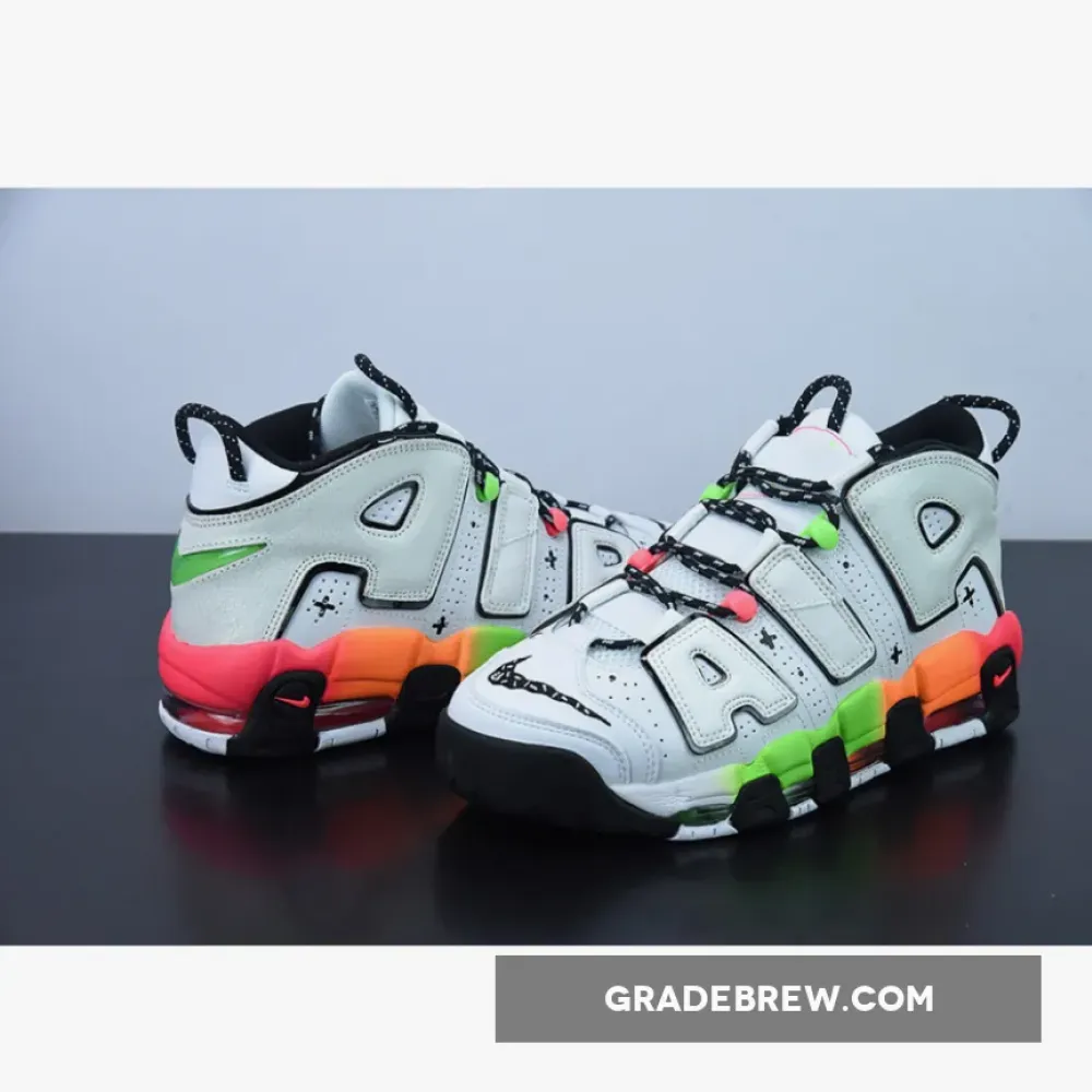 Nike Air More Uptempo Gradient Midsoles White/Total Orange/Green DV1233-111