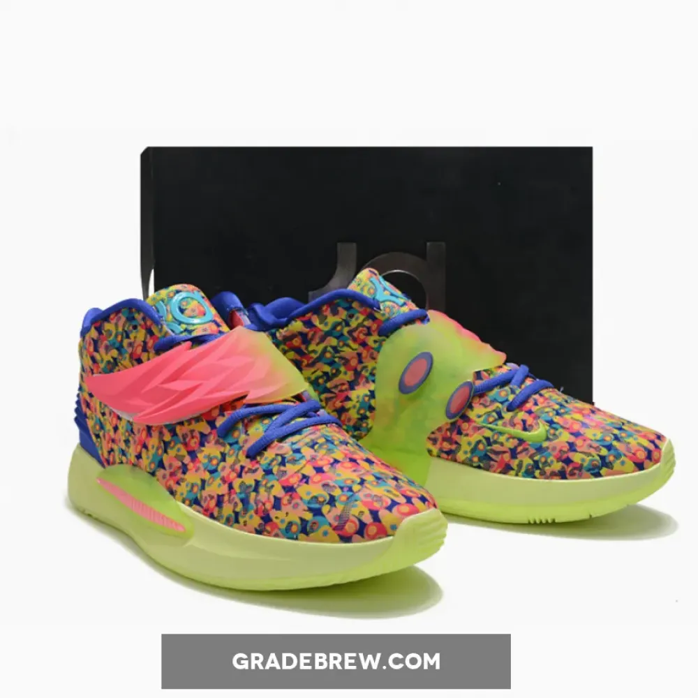 Nike KD 14 Ron English 1 Turquoise Blue/Hyper Pink/Lapis DO6903-400