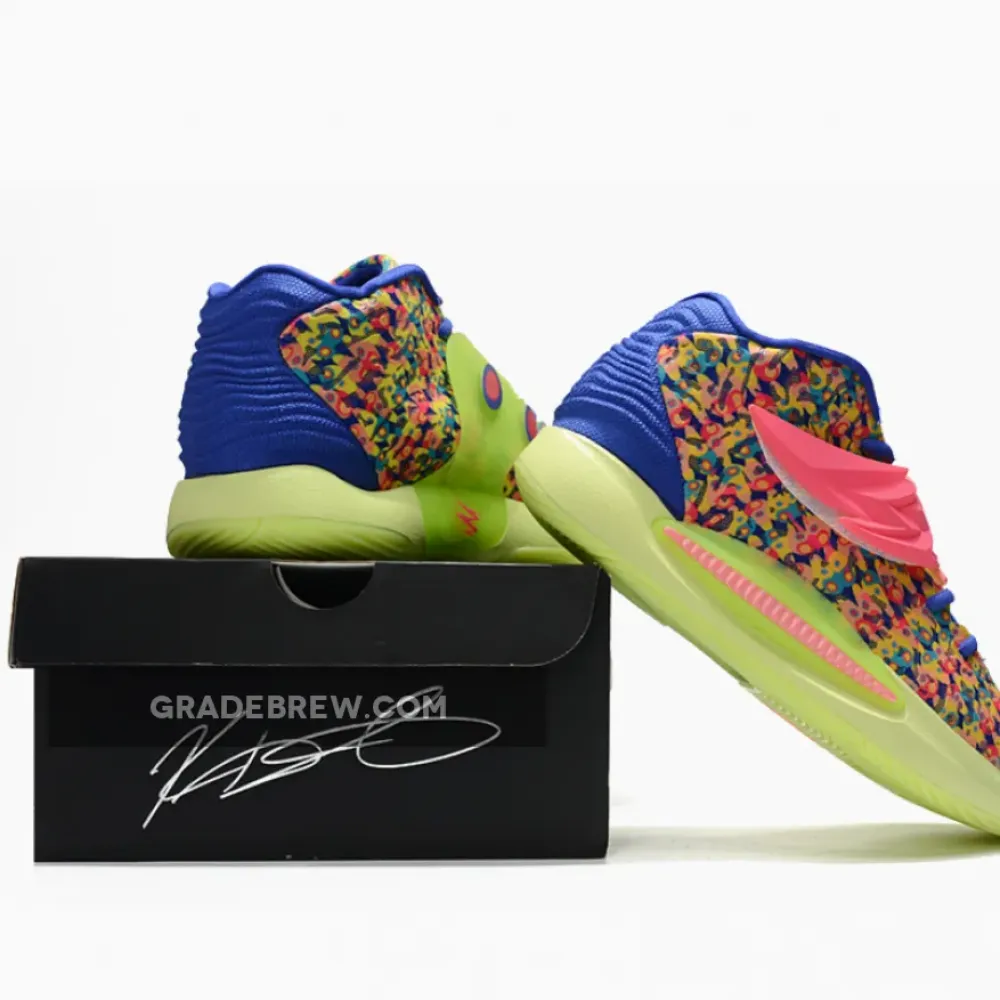 Nike KD 14 Ron English 1 Turquoise Blue/Hyper Pink/Lapis DO6903-400