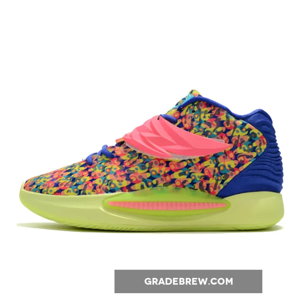 Nike KD 14 Ron English 1 Turquoise Blue/Hyper Pink/Lapis DO6903-400