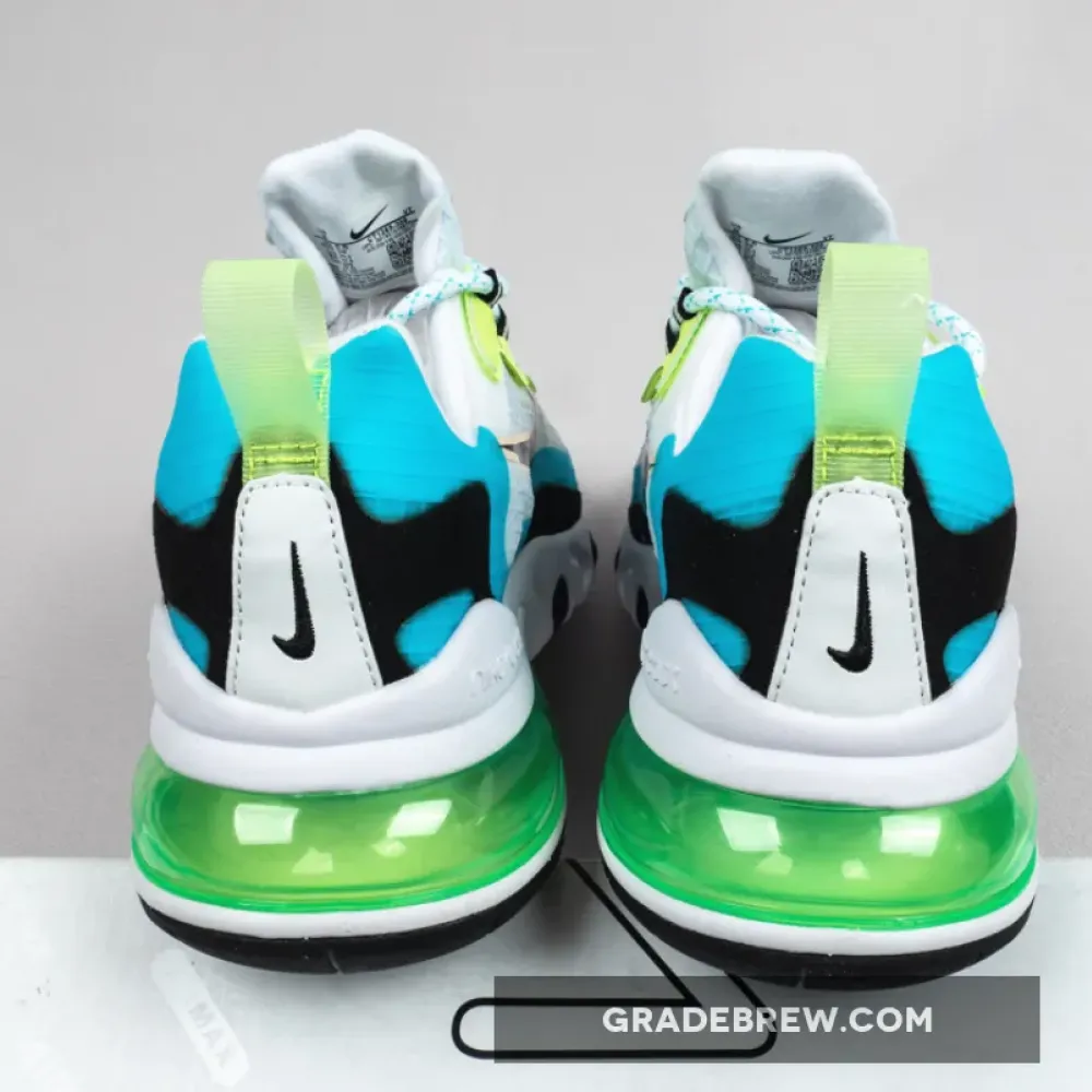Nike Air Max 270 React SE Oracle Aqua/White-Green-Black CT1265-300