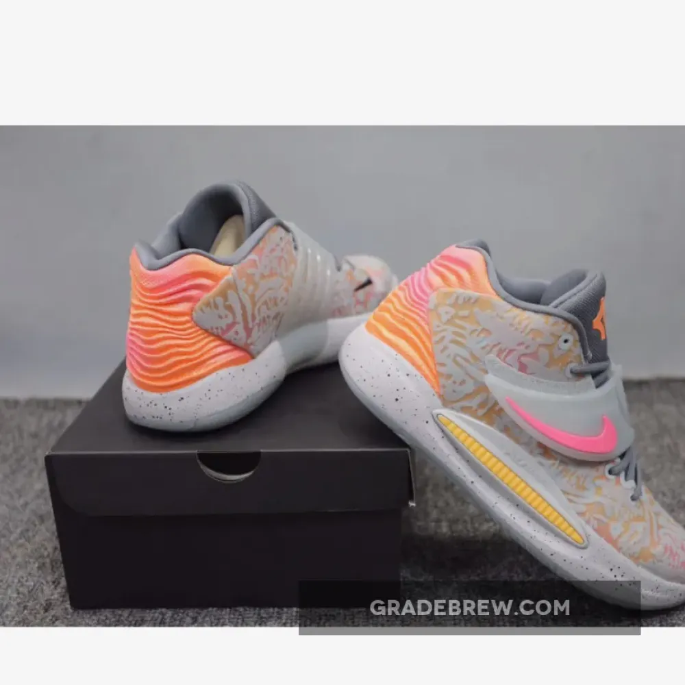 Nike KD 14 Sunset Grey/Pink/Orange CW3935-003