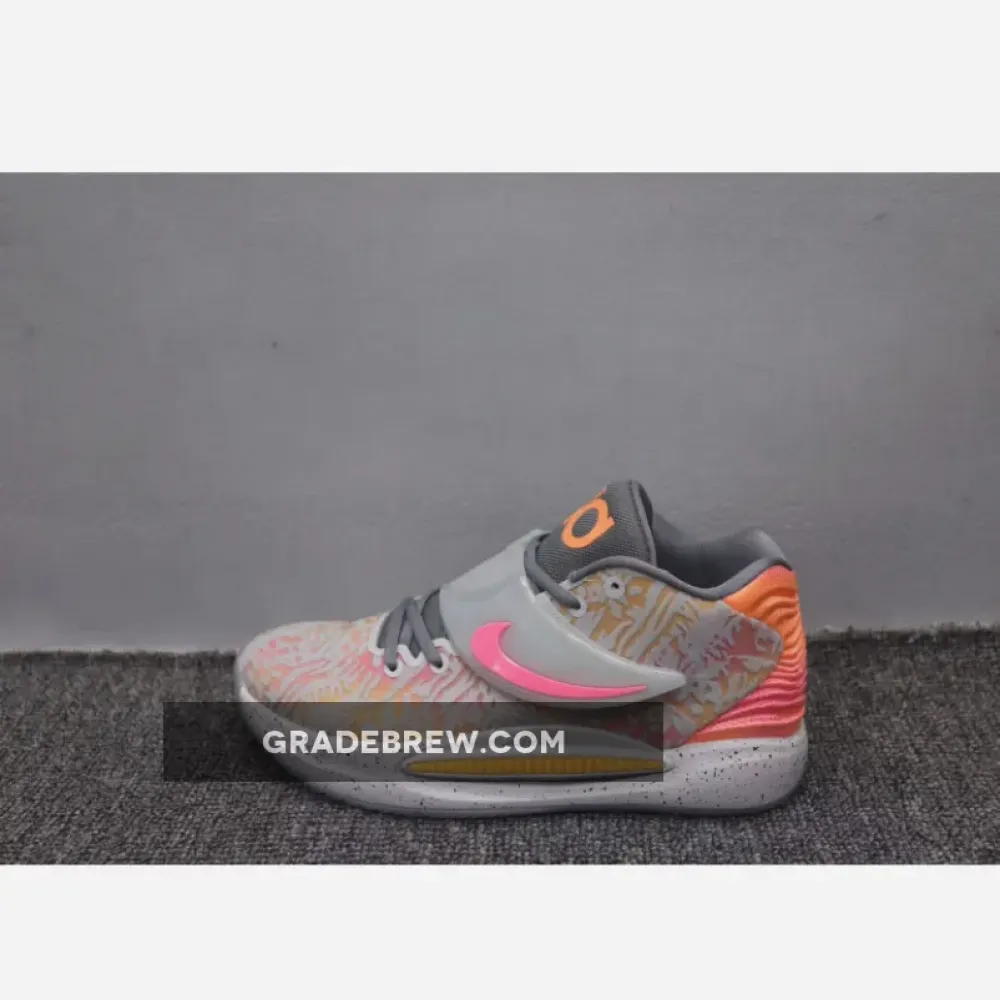Nike KD 14 Sunset Grey/Pink/Orange CW3935-003