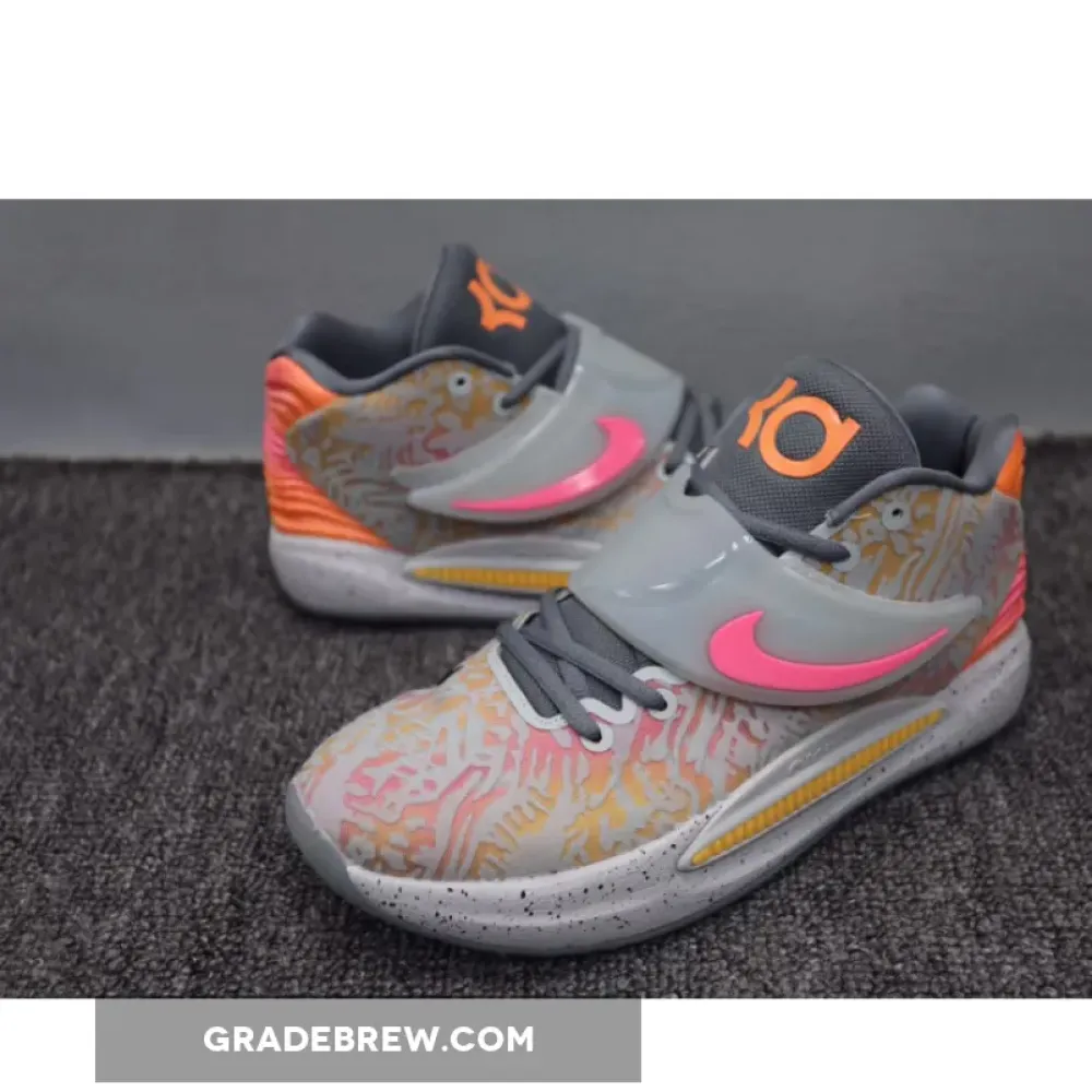 Nike KD 14 Sunset Grey/Pink/Orange CW3935-003