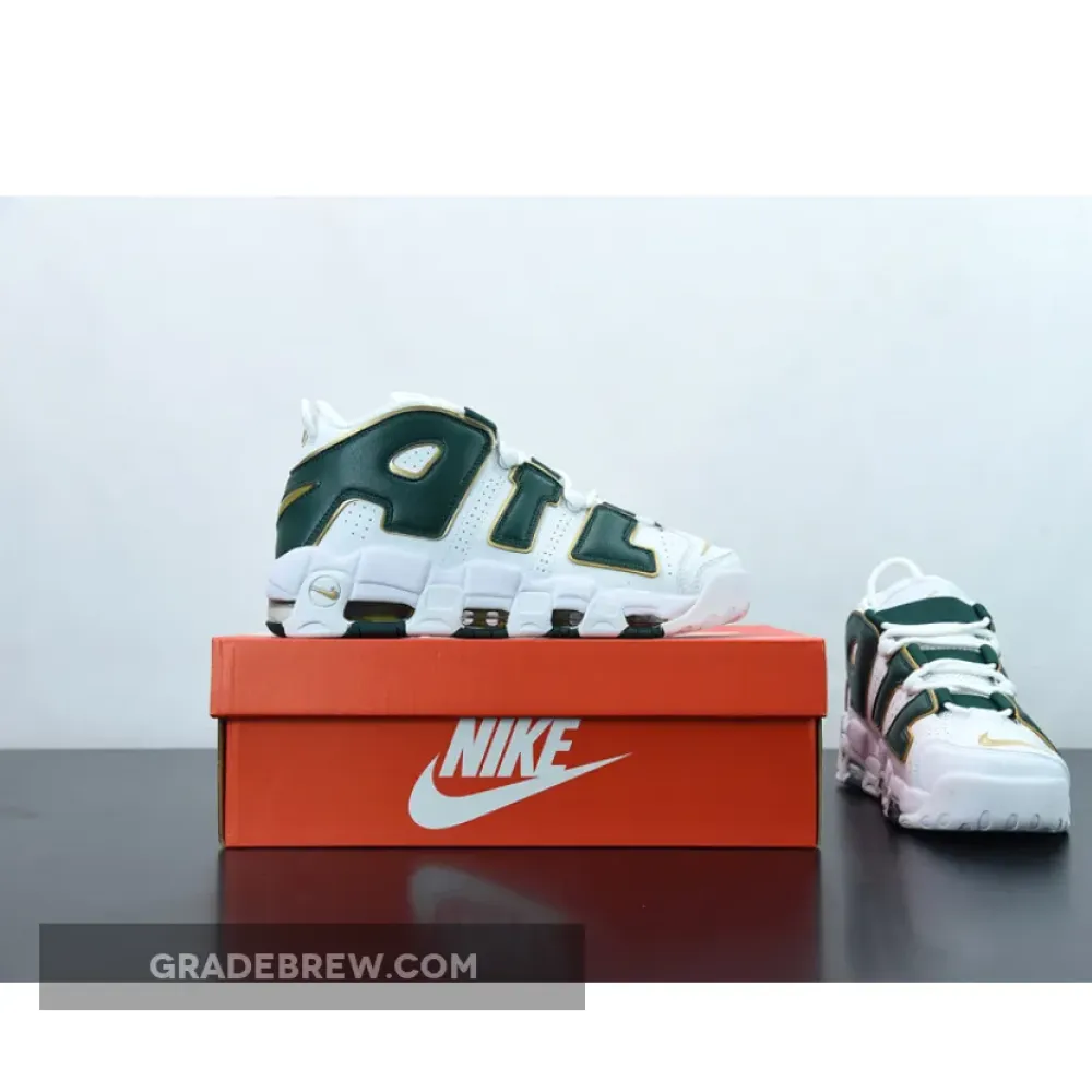 Nike Air More Uptempo ATL Metallic Gold/Gorge Green/White AJ3139-100