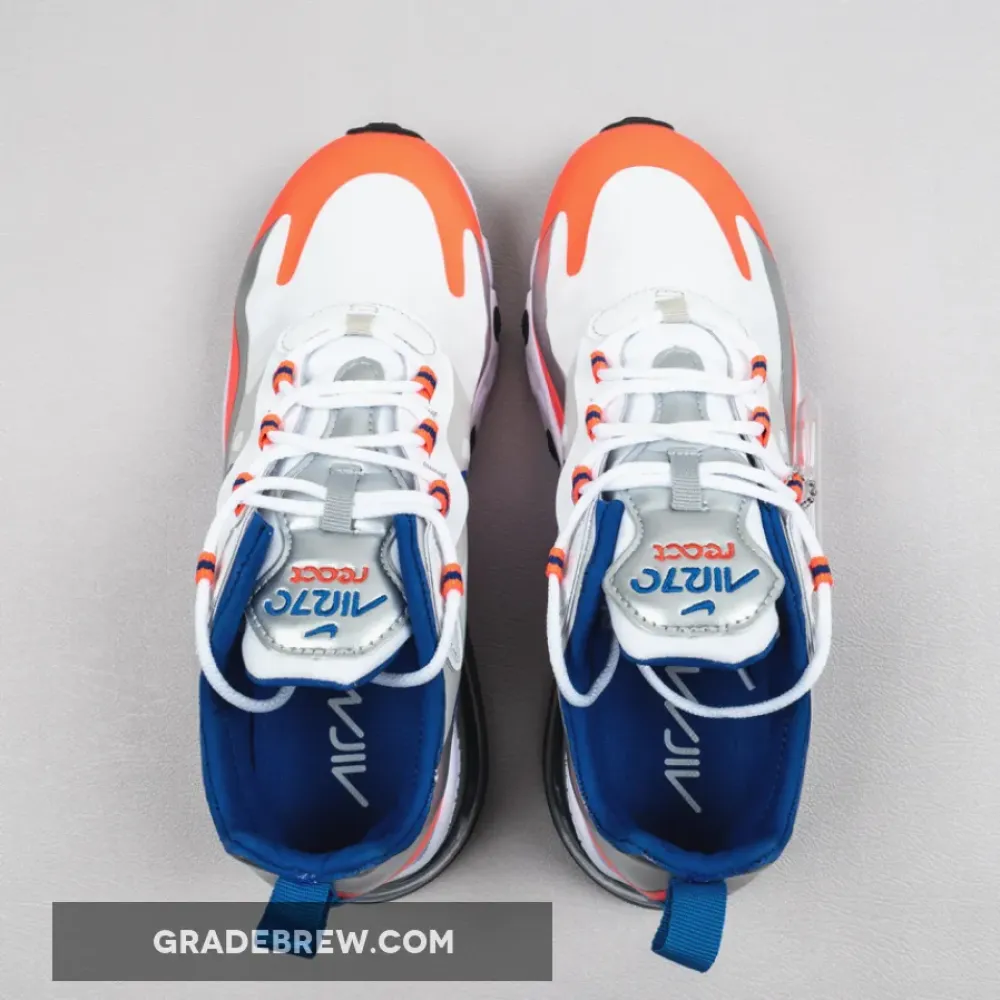 Nike Air Max 270 React Knicks Silver Orange Blue CW3094-100
