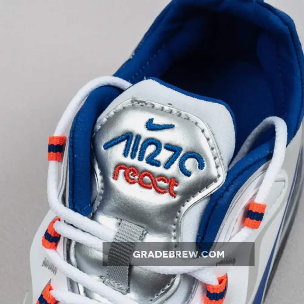 Nike Air Max 270 React Knicks Silver Orange Blue CW3094-100