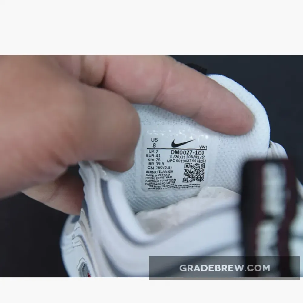 Nike Air Max 97 White Bullet Grey-Red/White DM0027-100