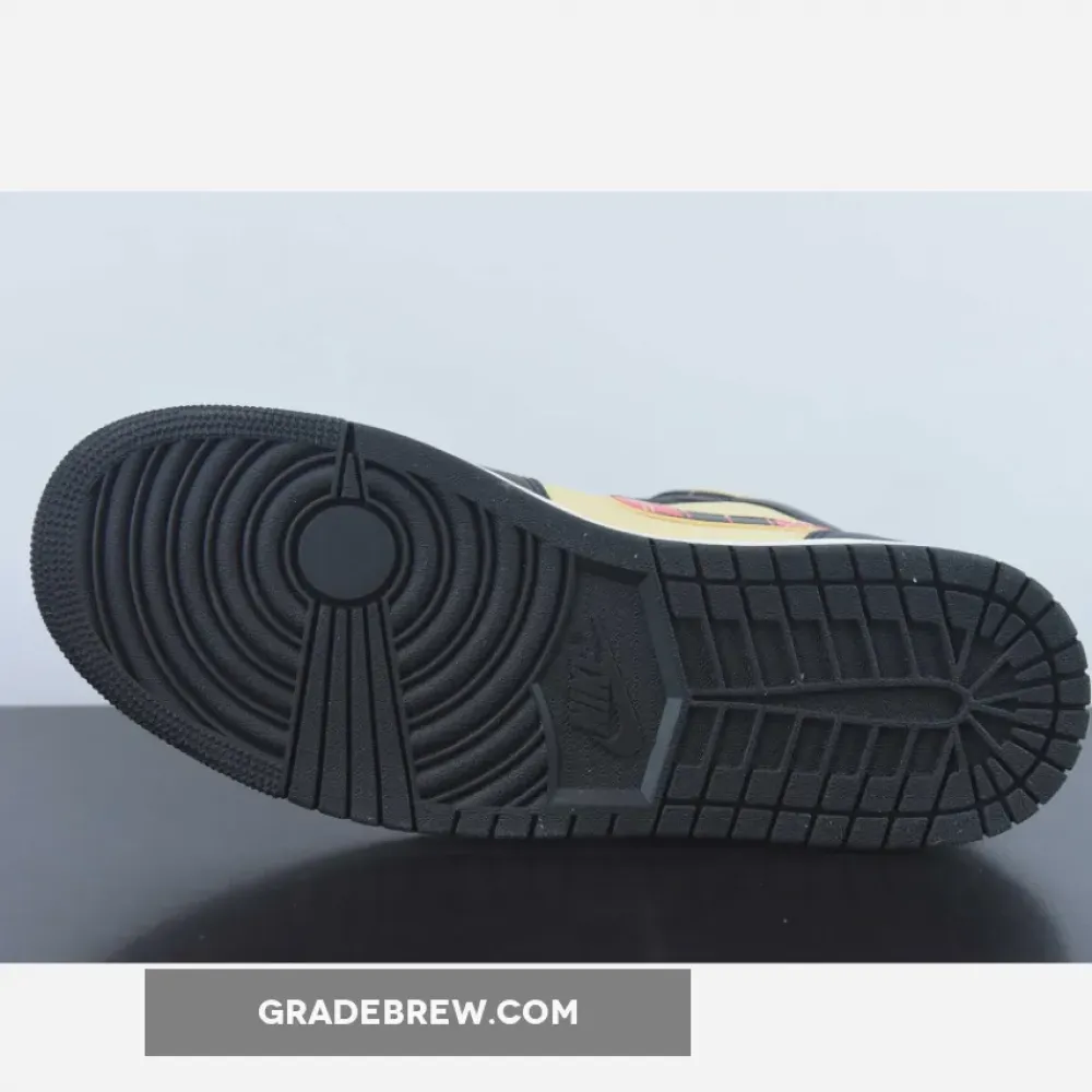 Air Jordan 1 Mid Tartan Swoosh Tan/Black-Red DZ5329-001