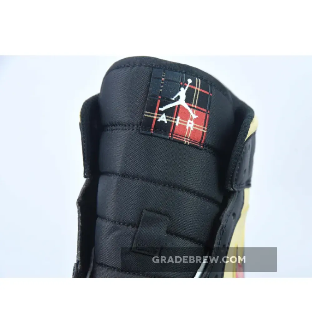 Air Jordan 1 Mid Tartan Swoosh Tan/Black-Red DZ5329-001