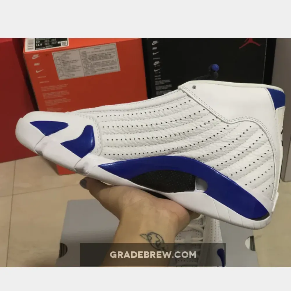 Air Jordan 14 Hyper Royal White/Black/Hyper Royal 487471-104