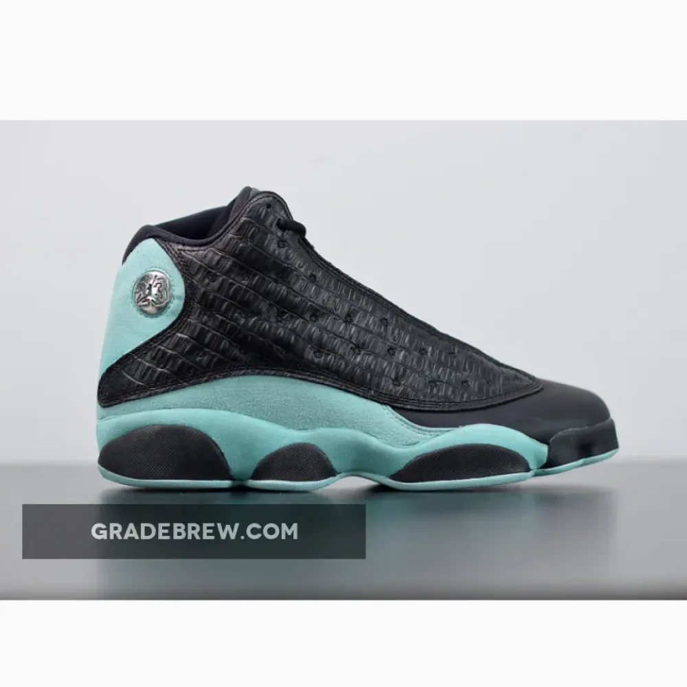 Air Jordan 13 Island Green Metallic Silver/Black/Island Green 414571-030