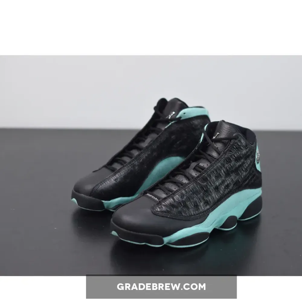 Air Jordan 13 Island Green Metallic Silver/Black/Island Green 414571-030